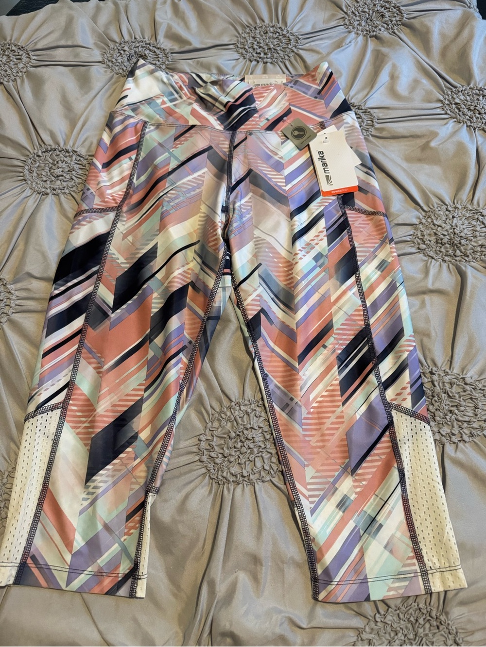 Marika Pastel Chevron Capri Leggings